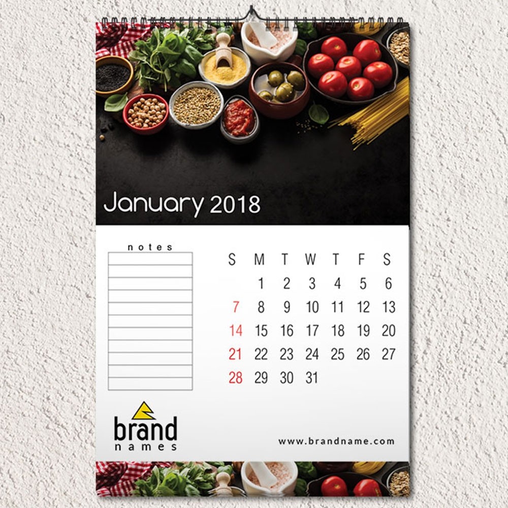Restaurant Wall Calendar Design