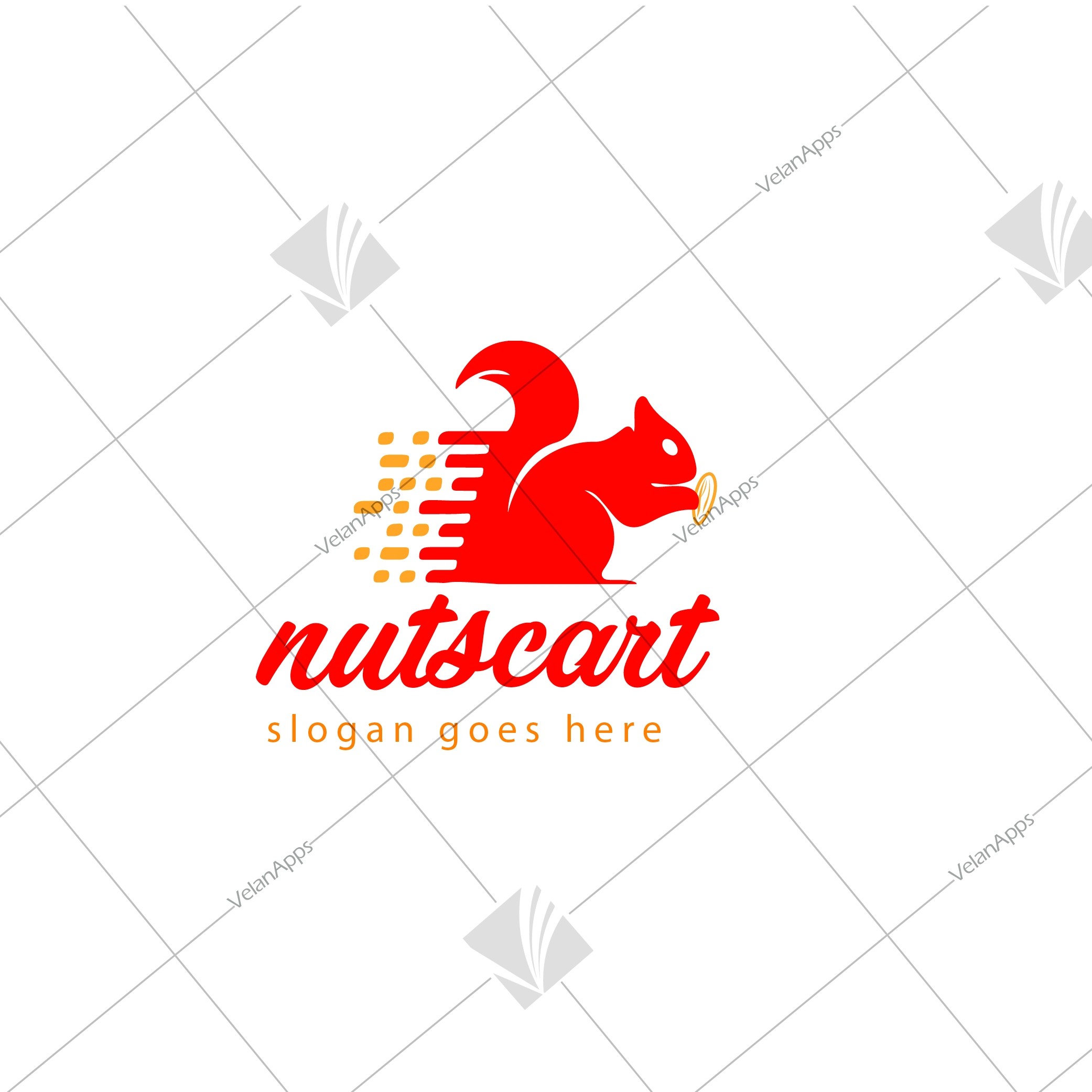 Nuts & Cart Themed Brand Logo